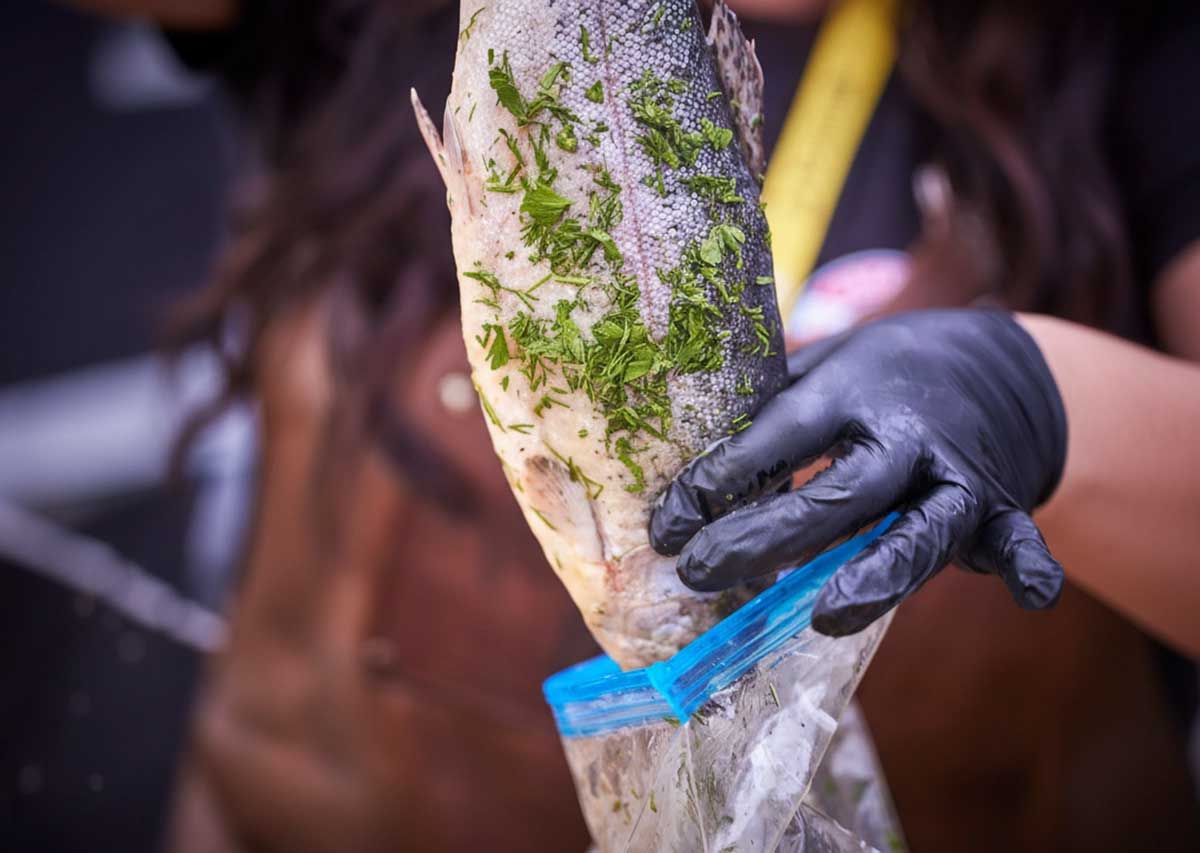 Vorbereitung und Konservierung von Fleisch und Fisch vor dem Räuchern